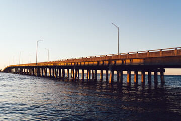 Naklejka premium Florida Tampa bay sunset landscape