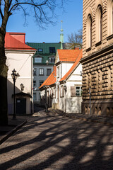 Riga street on a sunny day