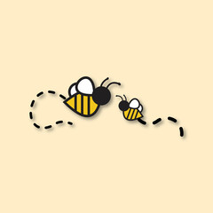 Illustration vector graphic of bee fit for business beekeeping