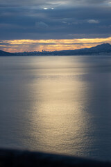 sunset over Benidorm in Spain