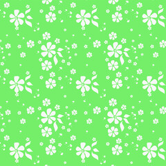 Seamless pattern. Flowers are drawn. 