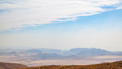 Panoramic of desert in Jordan