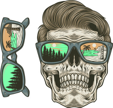 skull eyeglasses