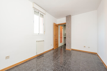 Fototapeta premium living room with oak carpentry, column with cement and black tiles