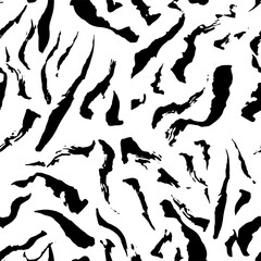 Full seamless abstract ornamental stripes modern pattern vector. Black and white zebra illustration design for textile fabric printing. Fashionable and home design fit.