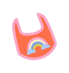 Bib with rainbow