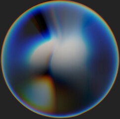 Chromatic aberration and ball deformed sexy woman buttocks. Abstract illustration from 3D rendering.