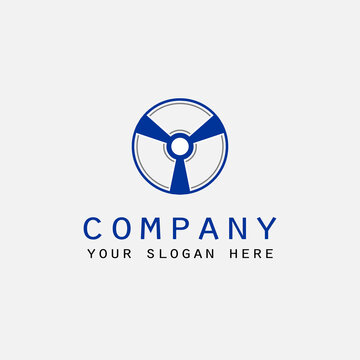 disk company illustration logo design