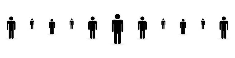 Group of People Black Silhouette Icon. Social Human Team Leader Symbol. Crowd of Persons Sign. Community Business Teamwork Icon. Public Corporate Members Pictogram. Isolated Vector Illustration