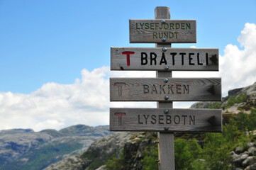 Wegweiser in Norwegen 