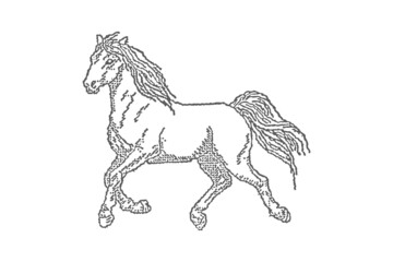 Template editable vector horse illustration