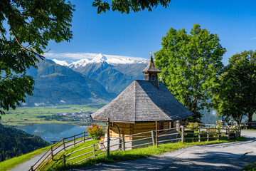 Small mountain chapel in Zell am See in the Salzburger Land, Salzburg, Austria, Europe