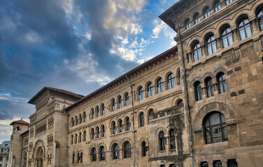 Fototapeta na wymiar School of architecture building in Bucharest, Romania