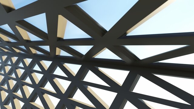 3d rendering of abstract shape architectural illustration