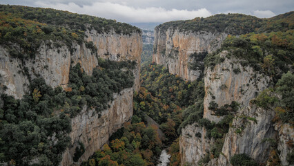 Foz de Arbayún is a huge ravine home to griffon vultures, with vertical rock walls, oak & beech trees & the Iso lookout.