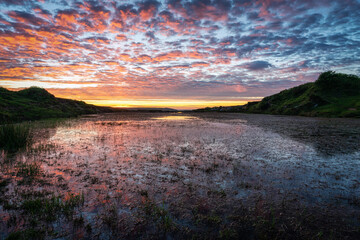 lake on bodmin moor near minions and the cheesewrings cornwall england uk 