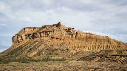 Naklejka premium The Bardenas Reales is a semi-desert natural region, or badlands, of some 42,000 hectares in southeast Navarre.