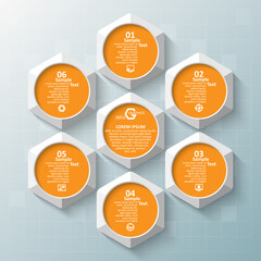 Abstract 3D Paper Infographics. Business template .Vector illustration