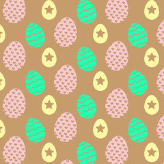 cute flatt easter eggs pattern