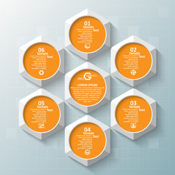 Abstract 3D Paper Infographics. Business template .Vector illustration