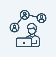 people business online connection . mobile online concept