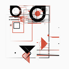 Deconstructed Pattern Design Of Futurism Inspired Abstract Vector Graphics Backgound