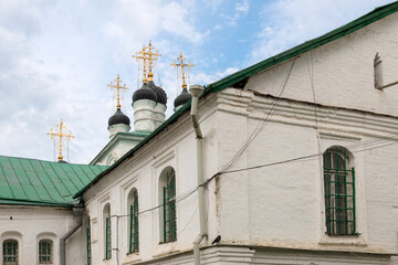 Alexandrov, Russia - AUGUST 10, 2021. Church of the Assumption in the Alexander Sloboda....