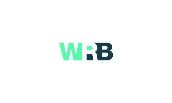 WRB letter logo design on white background. WRB creative initials letter logo concept. WRB letter design.