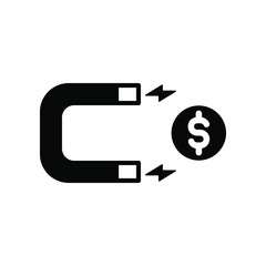 money magnet, marketing concept icon vector