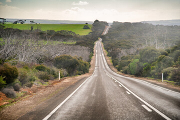 Road across Kangaroo Island, Australia.