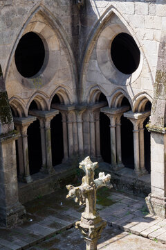 Interior courtyard of the Se cathedral in Porto