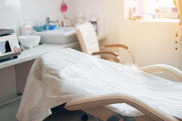Couch chair in the cosmetology room, sunbed