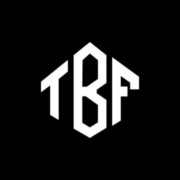 TBF letter logo design with polygon shape. TBF polygon and cube shape logo design. TBF hexagon vector logo template white and black colors. TBF monogram, business and real estate logo.