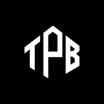 TPB letter logo design with polygon shape. TPB polygon and cube shape logo design. TPB hexagon vector logo template white and black colors. TPB monogram, business and real estate logo.