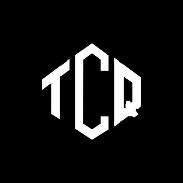 TCQ letter logo design with polygon shape. TCQ polygon and cube shape logo design. TCQ hexagon vector logo template white and black colors. TCQ monogram, business and real estate logo.