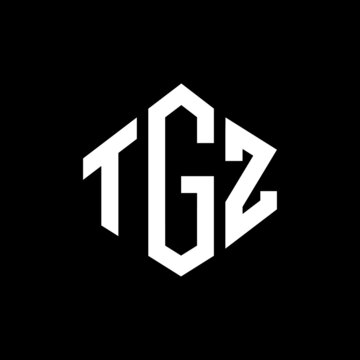 TGZ letter logo design with polygon shape. TGZ polygon and cube shape logo design. TGZ hexagon vector logo template white and black colors. TGZ monogram, business and real estate logo.