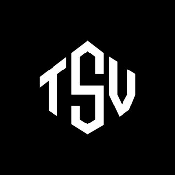 TSV letter logo design with polygon shape. TSV polygon and cube shape logo design. TSV hexagon vector logo template white and black colors. TSV monogram, business and real estate logo.