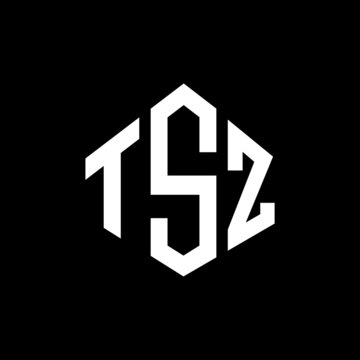 TSZ letter logo design with polygon shape. TSZ polygon and cube shape logo design. TSZ hexagon vector logo template white and black colors. TSZ monogram, business and real estate logo.
