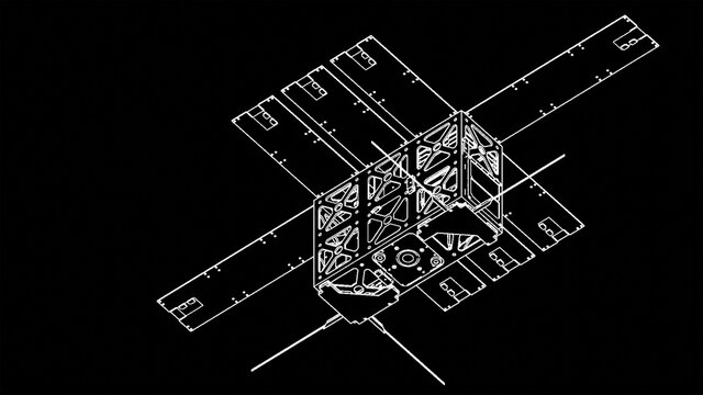 Isometric Satellite from below  