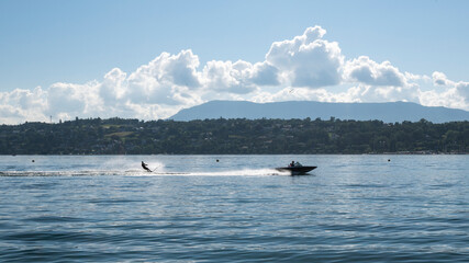 Ski nautique lac de Gen&egrave;ve
