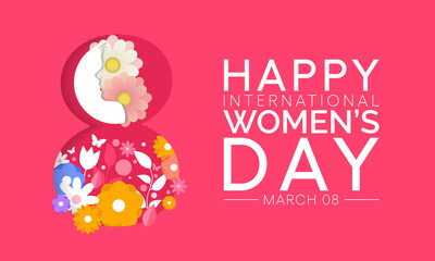 International Women's Day is celebrated on March 8th annually around the world. It is a focal point in the movement for women's rights. Vector illustration design.