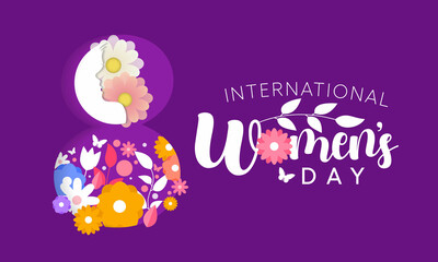 International Women's Day is celebrated on March 8th annually around the world. It is a focal point in the movement for women's rights. Vector illustration design.