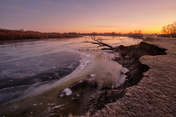 sunrise over the river