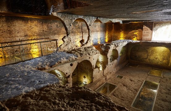 The Gallery of Dara Ancient City, a huge rock-cut chamber consists of three stories