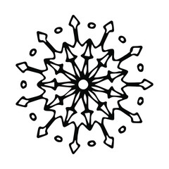 Mandala hand drawn decor coloring page