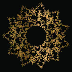 Mandala luxuty golden background , hand drawn decor 