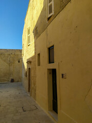 Fototapeta na wymiar Ancient streets of Mdina on Malta, also known as Silent city