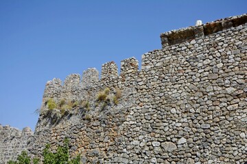 Alanian fortress. Fortress wall. Chilarda-Burnu Peninsula. Turkey