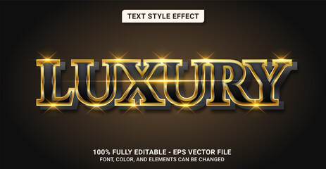 Text Style with Luxury Theme. Editable Text Style Effect.