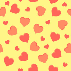 Fototapeta na wymiar seamless valentine's day / wedding pattern / background with hearts
